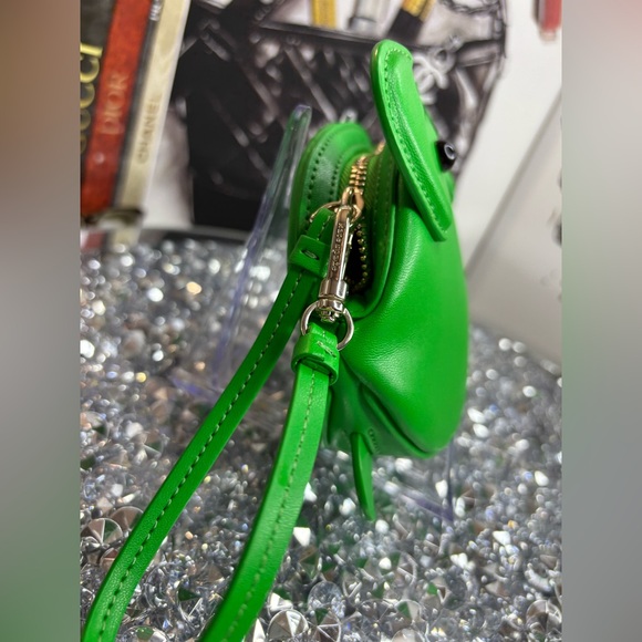 Kate Spade Shelly Crab Wristlet in green smooth leather NWOT - Picture 8 of 13
